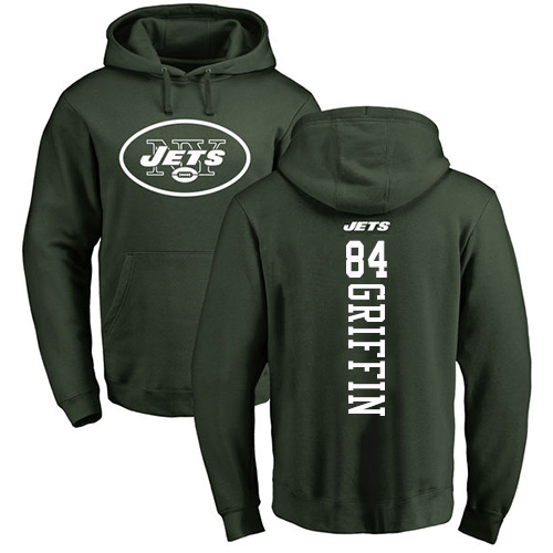 New York Jets Men Green Ryan Griffin Backer NFL Football #84 Pullover Hoodie Sweatshirts->nfl t-shirts->Sports Accessory